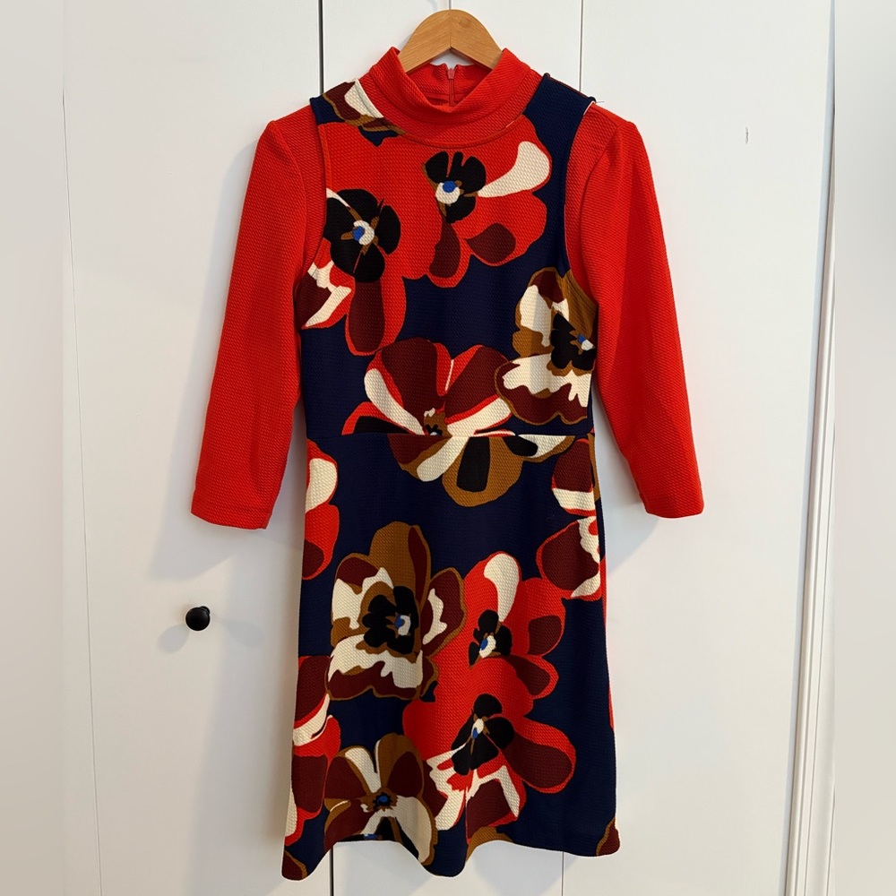 ECI Mod Floral layered dress